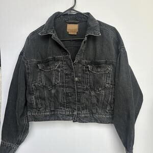 American Eagle Gray-Wash Oversized Jacket Size XS Fit Likes Med/Large Women’s